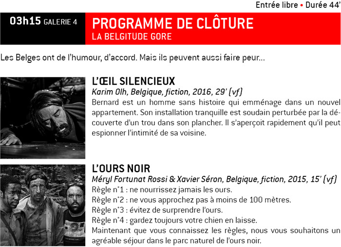 Programme de clôture